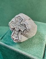 THE CHROME CROSS RING 3
