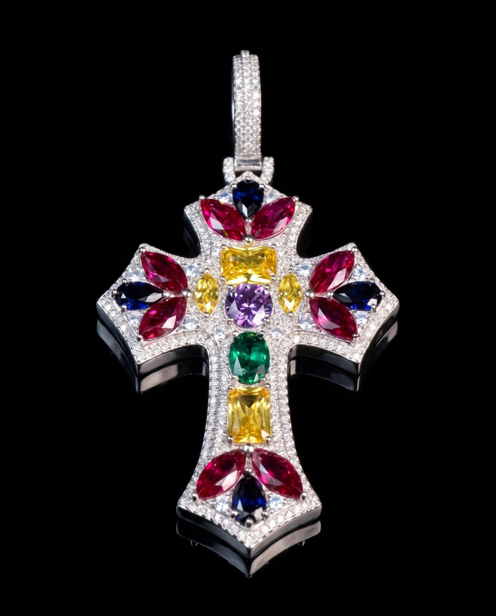 Gem Cross custom pendant by AVM Gems