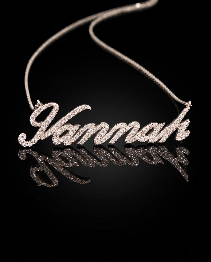 Vannah Script custom pendant by AVM Gems