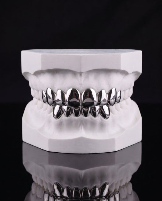 Chrome Row II custom grillz by AVM Gems