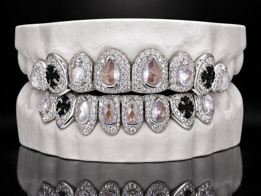 Black Bloom custom grillz by AVM Gems