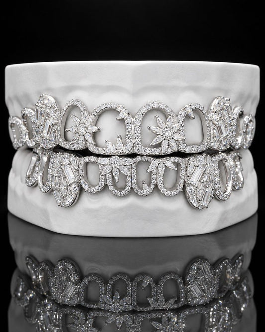Baguette Ice custom grillz by AVM Gems