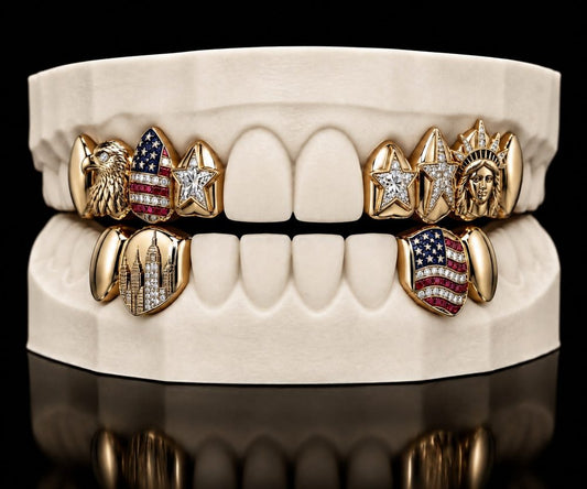 Americana custom grillz by AVM Gems