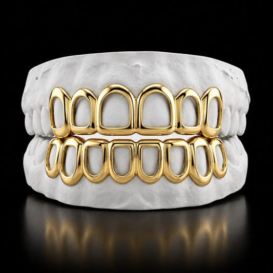 Gold Frames custom grillz by AVM Gems