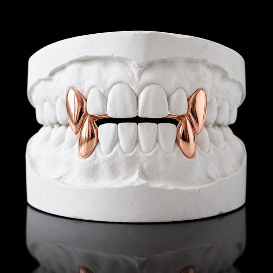 Rose Fangs custom grillz by AVM Gems