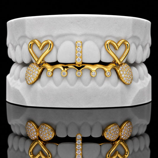 Heart Drip custom grillz by AVM Gems