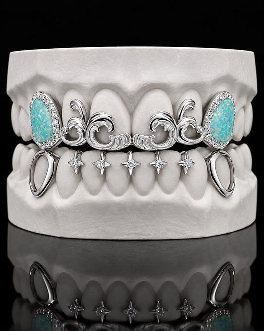 Opal Scroll custom grillz by AVM Gems