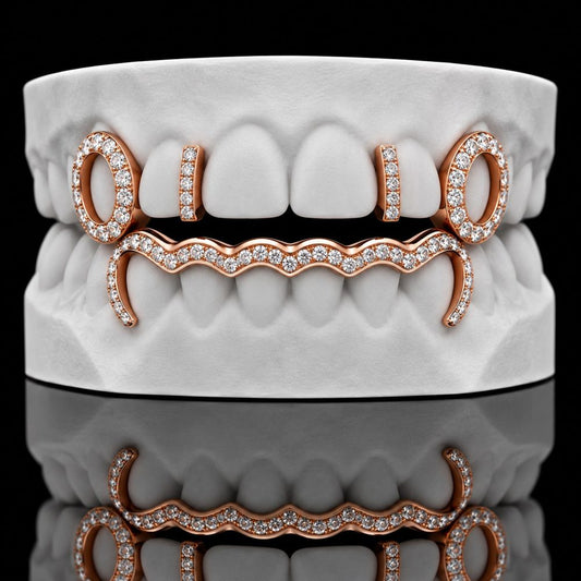 Rose Wave custom grillz by AVM Gems
