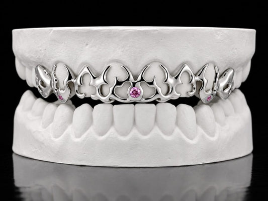 Pink Clover custom grillz by AVM Gems