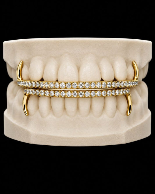 Double Rail custom grillz by AVM Gems